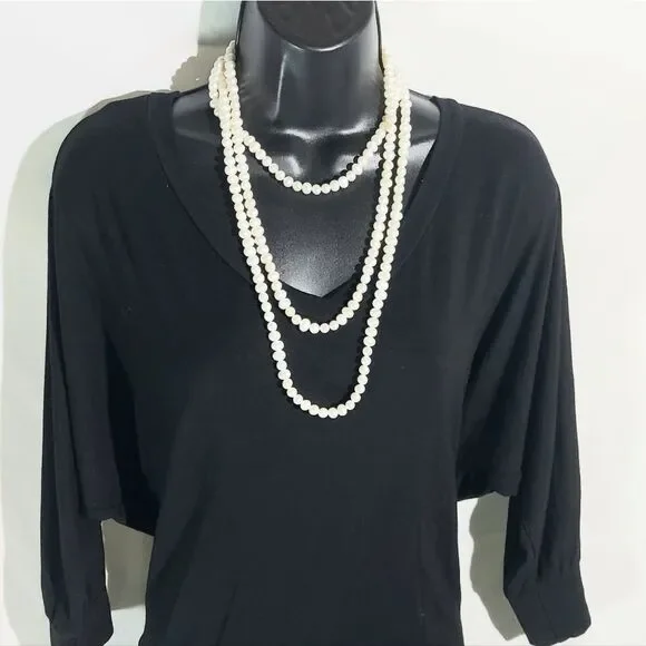 Authentic Baroque Freshwater Pearl Opera Length 36" Necklace - Picture 6 of 7